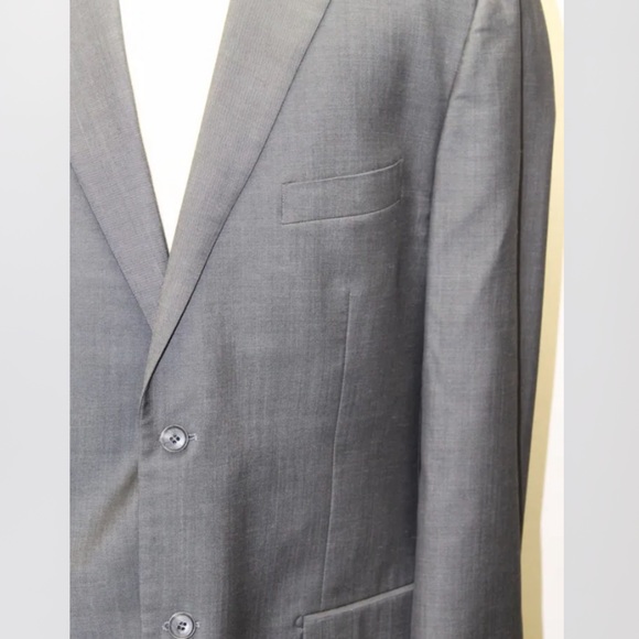 Daniel Hechter Paris Men Blazer 44T 100% Wool Gray 2 Buttons Lined - Picture 8 of 12